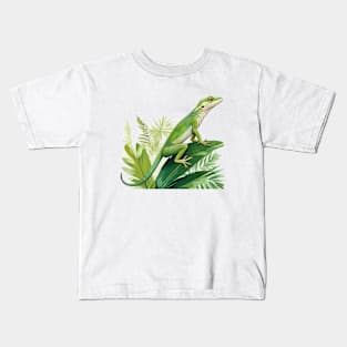 Green Anole Kids T-Shirt